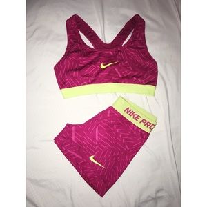 Nike sports bra & matching Nike pros